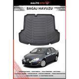 Ko Kaliteoto Volkswagen Jetta 2005-2010 4d Bagaj Havuzu Araca Özel Birebir Uyumlu Kokusuz Esnek - Siyah