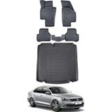 Ko Kaliteoto Volkswagen Jetta 2013 Model Cepsiz Havuzlu Paspas ve Bagaj Havuzu Bagaj Paspası - Siyah