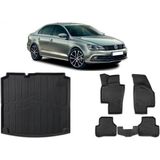 Ko Kaliteoto Volkswagen Jetta 2014 Model 4d Cepsiz Bagaj Havuzu Araca Özel Birebir Uyumlu - Siyah