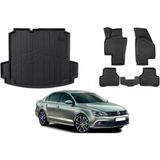 Ko Kaliteoto Volkswagen Jetta 2015 Model 4d Cepli Bagaj Havuzu Araca Özel Birebir Uyumlu - Siyah