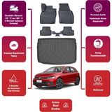 Ko Kaliteoto Volkswagen Polo 2023 Model Üst Bagaj Havuzu+4d Araca Özel Havuzlu Paspas Takımıı Maxii - Siyah