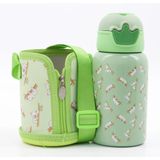 Koala Desenli Mint Yeşili Çocuk Matarası ve Askılı Kılıfı 500ml | Paslanmaz Çelik, Termos Özellikli, Neopren Kılıf, Pipetli Kapak, Çocuklar İçin
