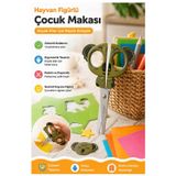 Koala Figürlü Makas 1 Adet Bubu Küt Uç Korumalı Okul Makası Çocuk Kağıt Makası Okul Öncesi Kreş Ana Sınıfı