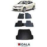 Koala Oto Tekstil Renault Fluence Sedan (2009-2019) 3D Havuzlu Paspas ve Bagaj Havuzu Set - Siyah