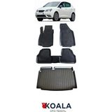 Koala Oto Tekstil Seat Ibıza 2009-2016 Hb 3 Kapı / 5 Kapı Koala Havuzlu Paspas ve Bagaj Havuzu - Siyah