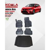 Koala Oto Tekstil Seat Leon 2013-2020 Arac Özel Havuzlu Paspas ve Bagaj Havuzu - Siyah