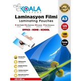 Koala Papers Laminasyon Filmi A3 125 Micron 100 Adet Yüksek Kalite Koruma ve Parlaklık - Şeffaf