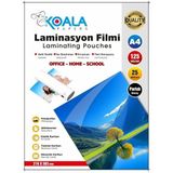 Koala Papers Laminasyon Filmi A4 125 Micron 25 Li Yüksek Kalite Koruma ve Parlaklık