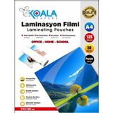 Koala Papers Laminasyon Filmi A4 125 Micron 50 Lü Yüksek Kalite Koruma ve Parlaklık - Şeffaf