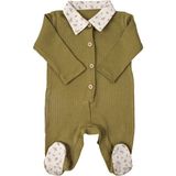Koalav Green Moss Uzun Kollu Unisex Bebek Patikli Tulum - 3 - 6 Ay