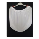 KobalBusiness Kafes tülü- beyaz multi şifon organze kurdeleli M-145 cm çevre ölçülü tül.
