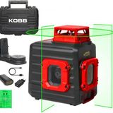 Kobb KBL33G 40 mt Profesyonel Li-Ion Şarjlı 2x90-360 Derece Otomatik Hizalamalı Yeşil Çapraz Çizgi Lazer Distomat