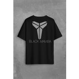 Kobe Bryant Black Mamba Logo Nba Basketball Sırt Ön Baskılı Oversize Tişört Unisex T-Shirt