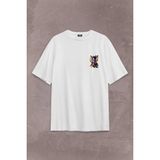 Kobe Bryant Stibel Black Mamba Nba Basketbol Sırt Ön Baskılı Oversize Tişört Unisex T-Shirt Beyaz XL