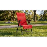 KobeHome%100 PAMUK SANDALYE KILIFI KIRMIZI 60X130 CM