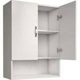 Kobiç 2 Kapaklı Çok Amaçlı Tek Raflı Banyo ve Mutfak Dolabı 60x30x70 cm - BOY 60 CM X EN 30 CM X YÜKSEKLİK 70 CM - Beyaz