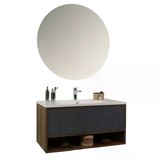Kobos Elegant 100 Cm Banyo Dolabı Seti Miling Oak + Argento