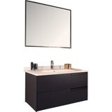 Kobos Eylül 100 cm Banyo Dolabı Seti Argento - yok - Antrasit