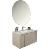 Kobos Future 100 cm Banyo Dolabı Seti Vanilla Grey - yok - Vanilya