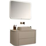 Kobos Gloria 100 cm Banyo Dolabı Seti Beige - yok - Bej