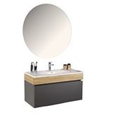Kobos Harmony 100 Cm Banyo Dolabı Seti Füme + Meguro Antrasit
