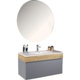 Kobos Harmony 100 cm Banyo Dolabı Seti Light Grey + Meguro - yok - Gri