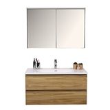 Kobos Lignum 100 Cm Banyo Dolabı Seti Meguro Kahverengi