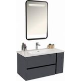 Kobos Linear 100 cm Banyo Dolabı Seti Füme - yok
