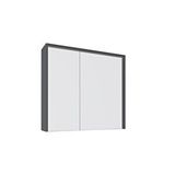 Kobos Meta 91 Cm Ayna Kapaklı Ü. Dolap Füme Kb300003 Çok Renkli