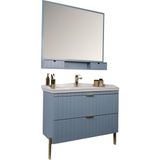 Kobos Noble 100 cm Banyo Dolabı Seti Light Blue - yok - Mavi