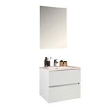 Kobos Simple 60 Cm Çekmeceli Banyo Dolabı Seti Bianco Beyaz