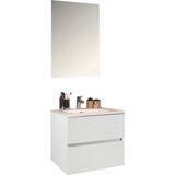 Kobos Simple 60 cm Çekmeceli Banyo Dolabı Seti Bianco - yok - Beyaz