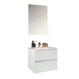 Kobos Simple 60 Cm Çekmeceli Banyo Dolabı Seti Bianco