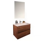 Kobos Simple 80 Cm Çekmeceli Banyo Dolabı Seti Miling Oak