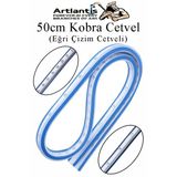 Kobra Cetvel 50 Cm 1 Adet Çizim Kıvrılan Plastik Esnek Eğri Cetvel Tekstil Kumaş Dikiş Ölçüm Şablon Yumuşak Cetvel