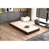 Koç Tek Yapı Alya-Doğal Masif Ahşap Çam Yerden Tek-Çift Kişilik Karyola - 150 x 200 cm - Ceviz