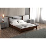 Koç Tek Yapı Yap-Sa Home Feza-Metal Başlıklı Doğal Ahşap Karyola - 120 x 200 cm - Ceviz