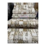 KOÇ YAPI DEKOR 5.30m2 3d Efekt Küp Taş Desen Silinebilir Duvar Kağıdı (Tutkal ücretli)