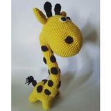 Koca Kafalı Zürafa Amigurumi Organik Oyuncak