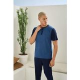 Kocabey 2205 Erkek Battal Midi Yaka Pijama Takım Bordo
