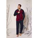 Kocabey 8025 Erkek V Yaka Boydan Düğmeli Pijama Takımı