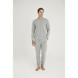 Kocabey 9222 Erkek O.yaka Pijama Takım Gri Melanj
