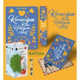 Kocacığım Bana Hikayeni Anlat Ayraç Kartpostal - Çilekli Matcha Çayı