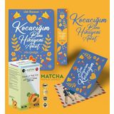 Kocacığım Bana Hikayeni Anlat Ayraç Kartpostal - Kayısı Matcha Çayı