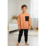 Koçak Kids Cep Detaylı Erkek Çocuk Soft Turuncu Renk Eşofman Takım - 13 - 14 Yaş