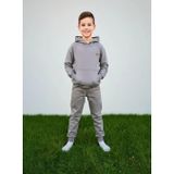 Koçak Kids Kapüşonlu ve Kanguru Cepli Gri Renk Erkek Çocuk Eşofman Takım