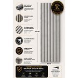 Koçal Dekorasyon MDF Ahşap Akustik Duvar Paneli 60x275cm Taş Gri Rengi
