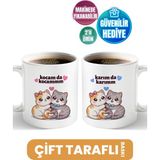 Kocam Da Kocam - Karım Da Karım | Çiftlere Hediye Kupa Bardak - Kedi