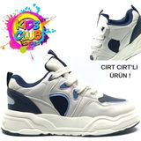 Kocamanlar Ayakkabı Cool Jacop Bağcık Görünümlü Cırt Cırtlı Sneaker Ortopedik Çocuk Spor Ayakkabı - Lacivert