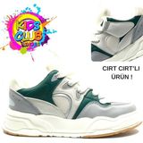 Kocamanlar Ayakkabı Cool Jacop Bağcık Görünümlü Cırt Cırtlı Sneaker Ortopedik Çocuk Spor Ayakkabı - Yeşil